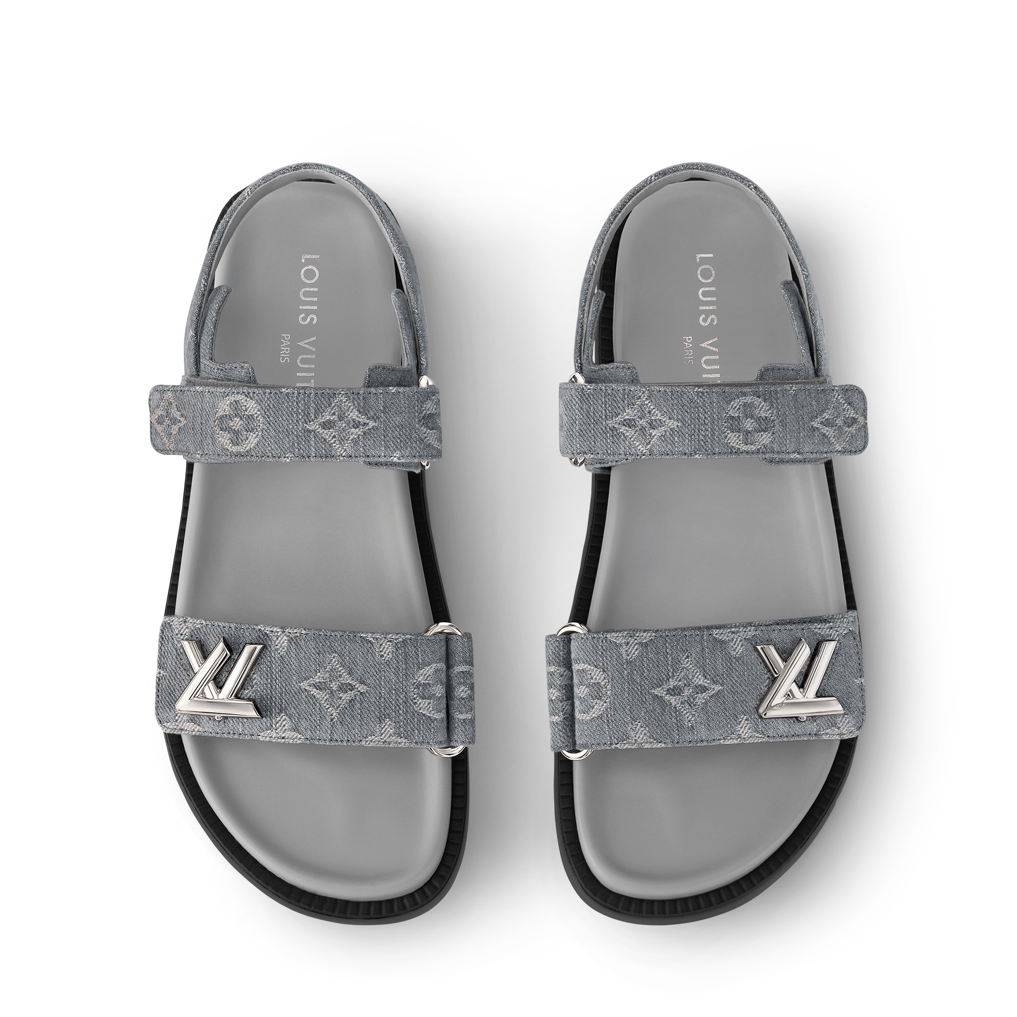 LV Sunset Flat Comfort Sandals - Luxury Grey | LOUIS VUITTON